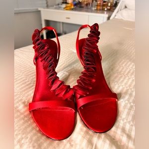 Nina New York Red Satin Heels Size 8